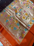Premium Quality Tussar Saree in Paithani Weaves With Satin Border