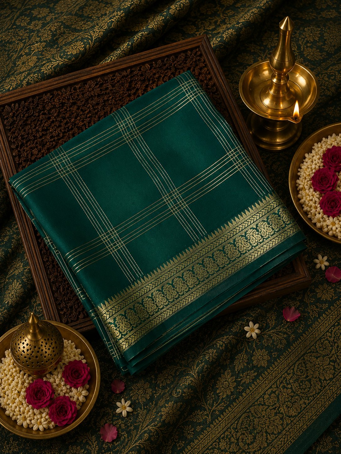 Pure Mix Mysore Crepe Silk Saree