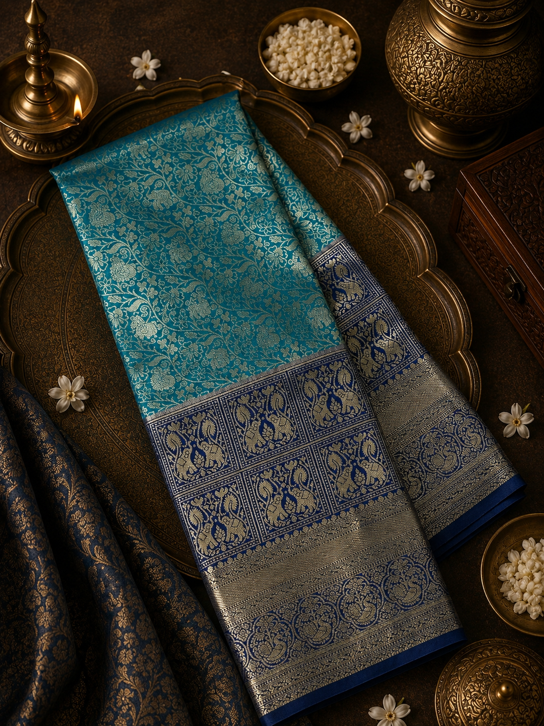 Premium Bridal Semi Kanchipuram Silk Saree