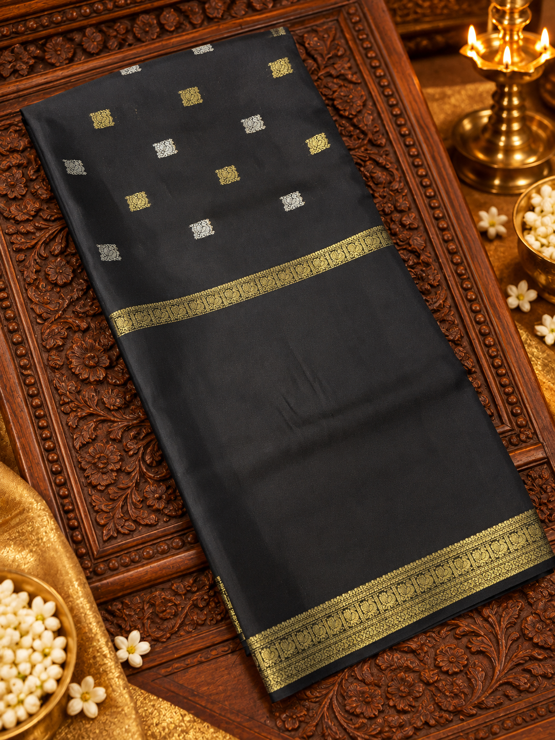 Premium Semi Mysore Crepe Silk Saree - 902499