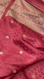 Premium Banarasi Crepe Satin Silk Saree (maroon) -902692