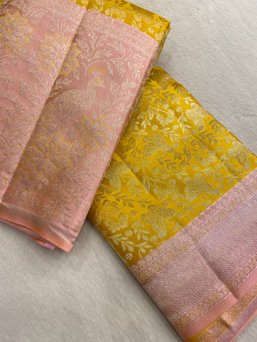 Pure Zari Handloom Kanjeevaram Silk Mark Certified Saree