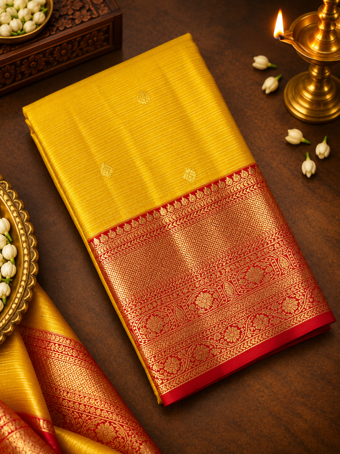 Premium Bridal Semi Kanchipuram Silk Saree - RF1306