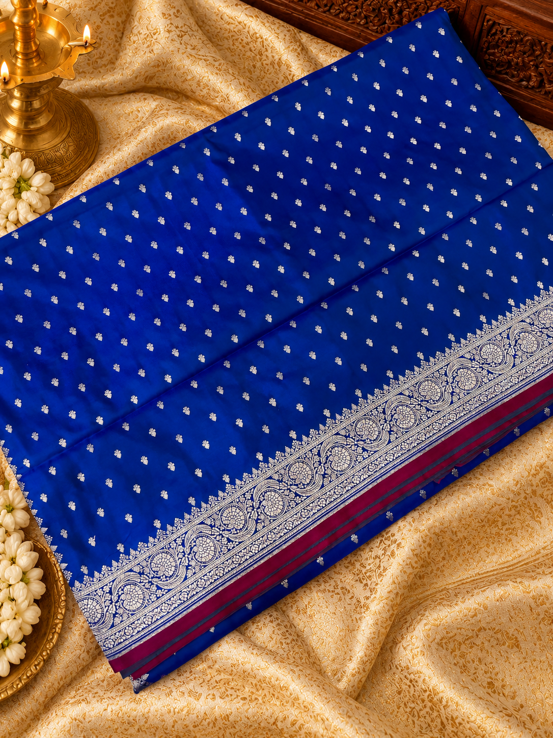 Premium Banarasi Crepe Satin Silk Saree -902860