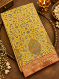 Premium Banarasi Crepe silk Saree With Appliqué Work - 902647