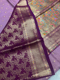 Premium Banarasi Crepe Kalamkari Saree