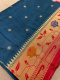Premium Russian Silk Saree With Paithani Border