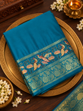 Premium Crepe Mysore Silk Saree With Embroidery - 902533