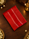 Pure Chinnon Saree- 902217 Red