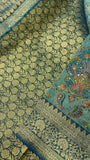 Premium Banarasi Crepe silk Saree With Appliqué Work - 902647