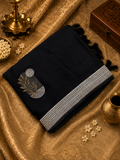 Pure crepe satin silk saree