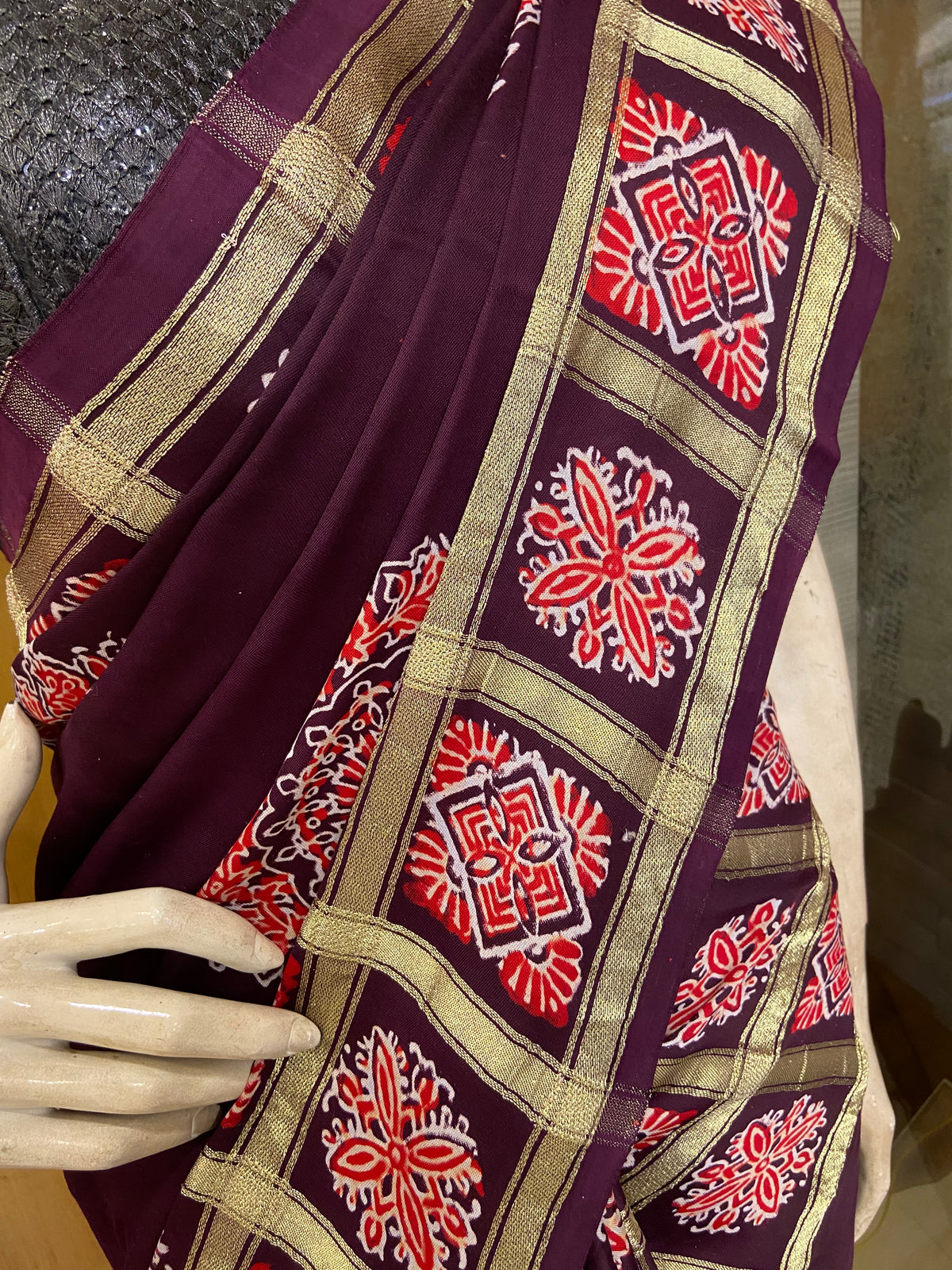 Pure modal silk saree
