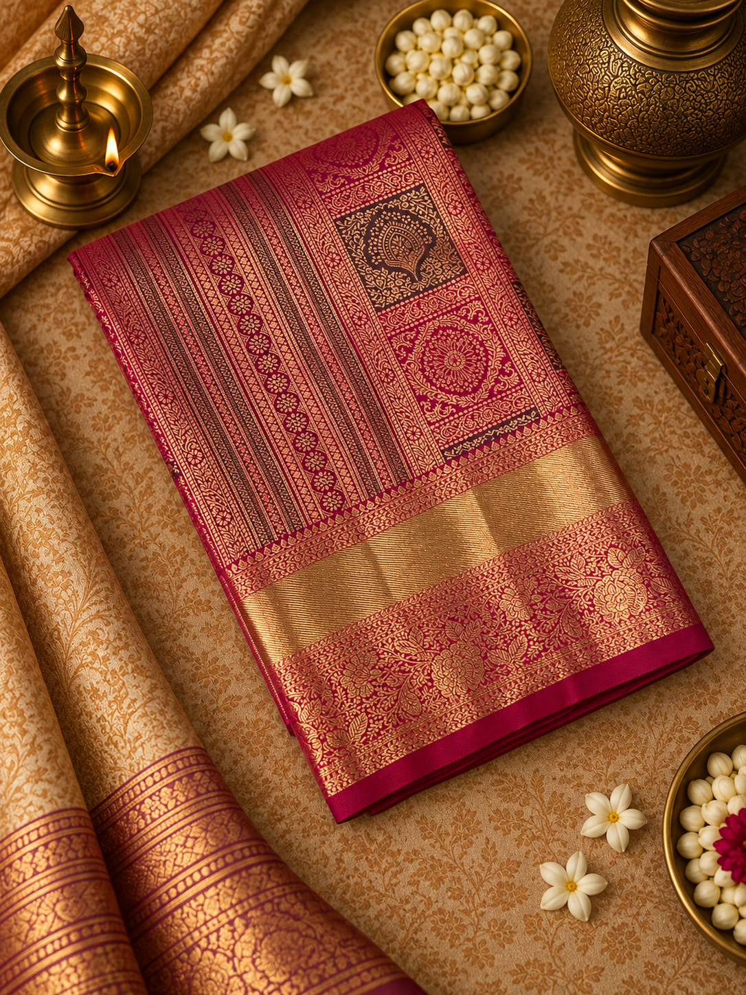 Premium Semi Kanchipuram Silk Saree💗