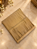 Premium quality semi tissue kanjeevaram silk saree- 902695 Off white