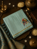 Pure Raw Silk Saree With Embroidery