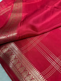 Pure Mix Mysore Crepe Silk Saree- Red