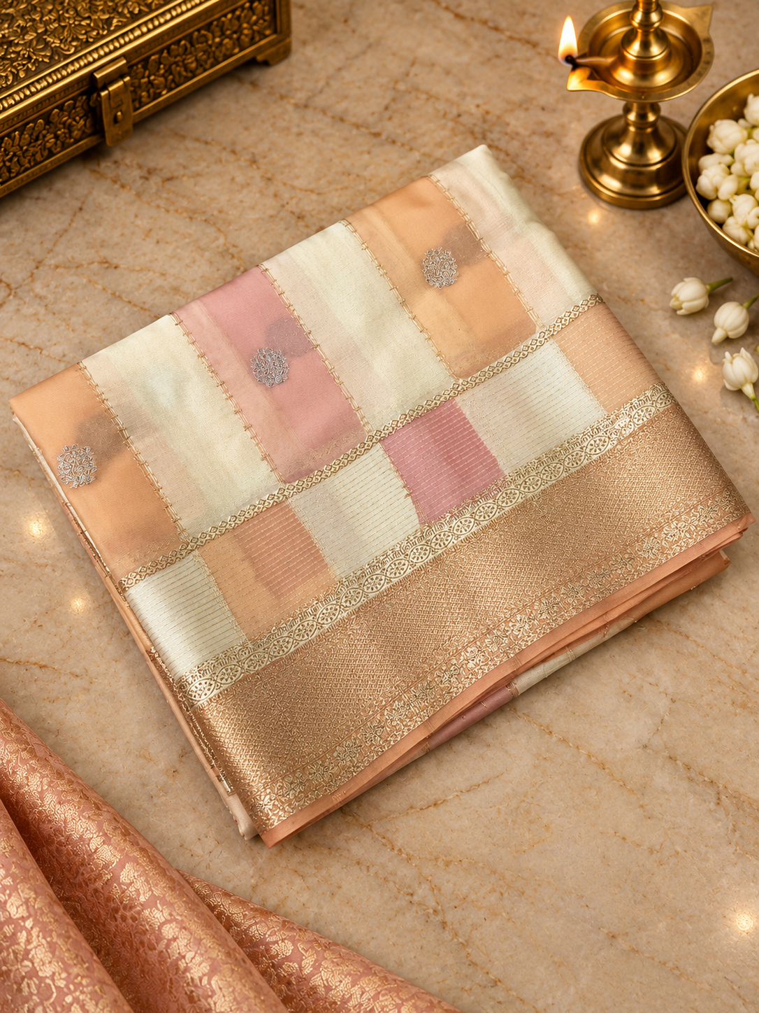 Premium Chinnon Rangkat Saree 🪷- 902216