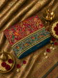 Premium Banarasi Crepe Kalamkari Saree