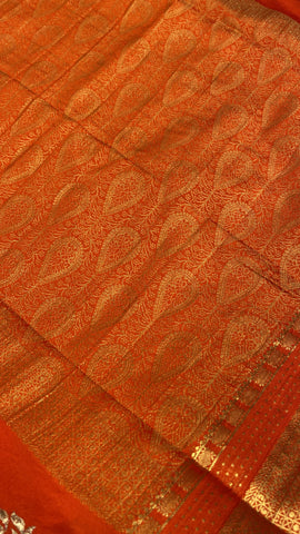 Premium wrinkle crepe silk saree