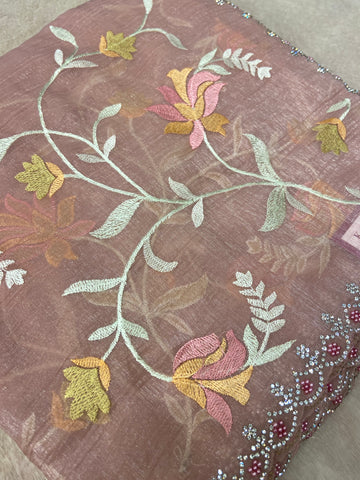 Premium Crush Organza Saree