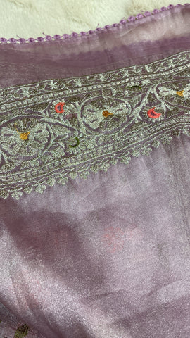 Pure tissue organza saree