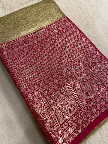 New Concept Jute Finish Premium Semi Kanchipuram Silk