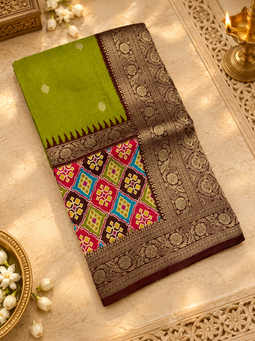 Premium Russian Crepe Silk Saree - 902376