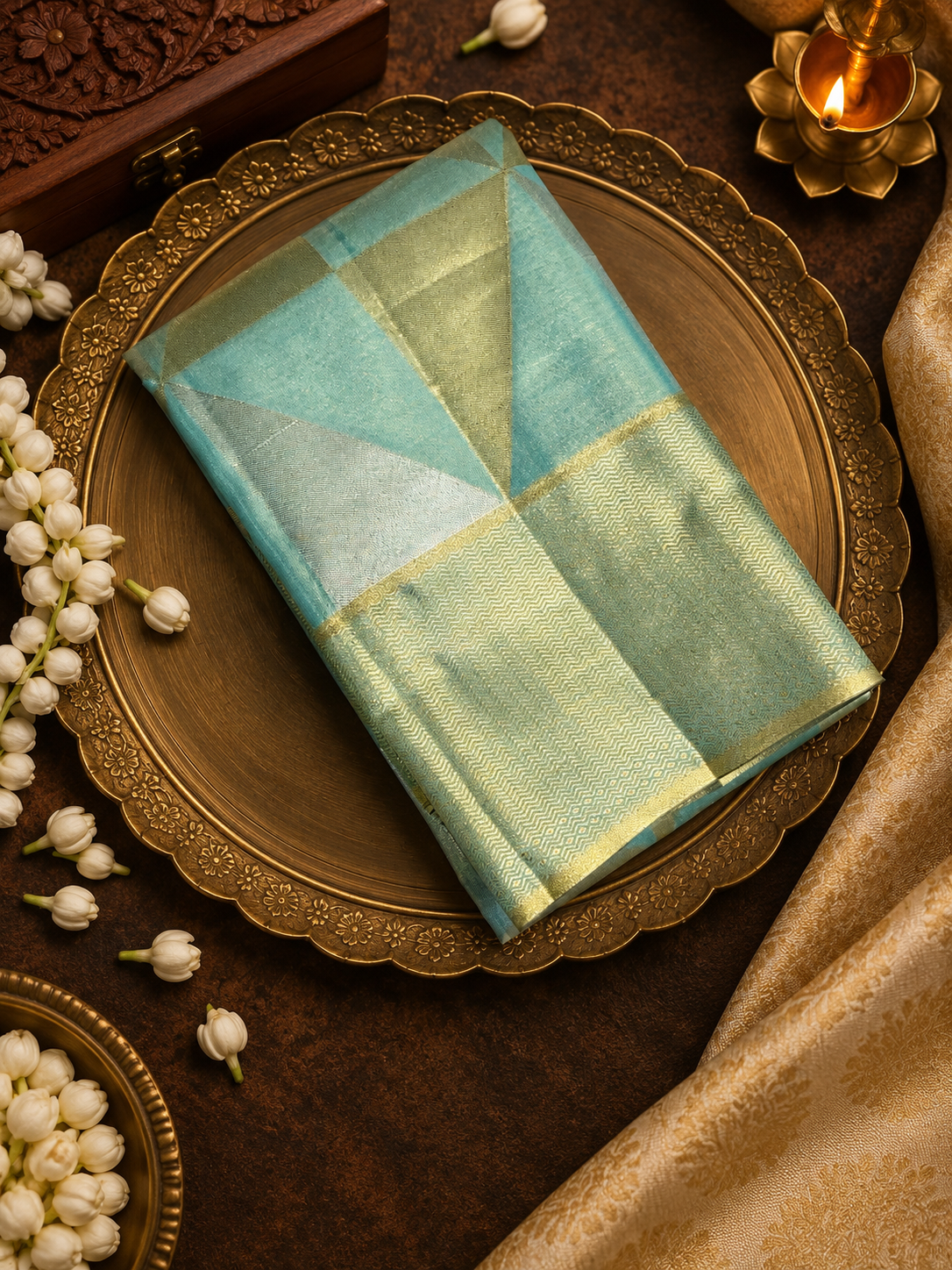 Premium Semi Bridal Tissue Silk Saree - DIAMOND7