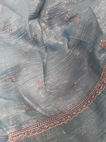 Premium Crush Organza Saree 💜