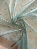 Premium quality semi Paithani silk by Organza- Aqua Blue- 902472