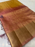 Premium quality organza saree in triple tone