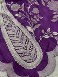 Premium Russian Silk Saree with Scalloped border