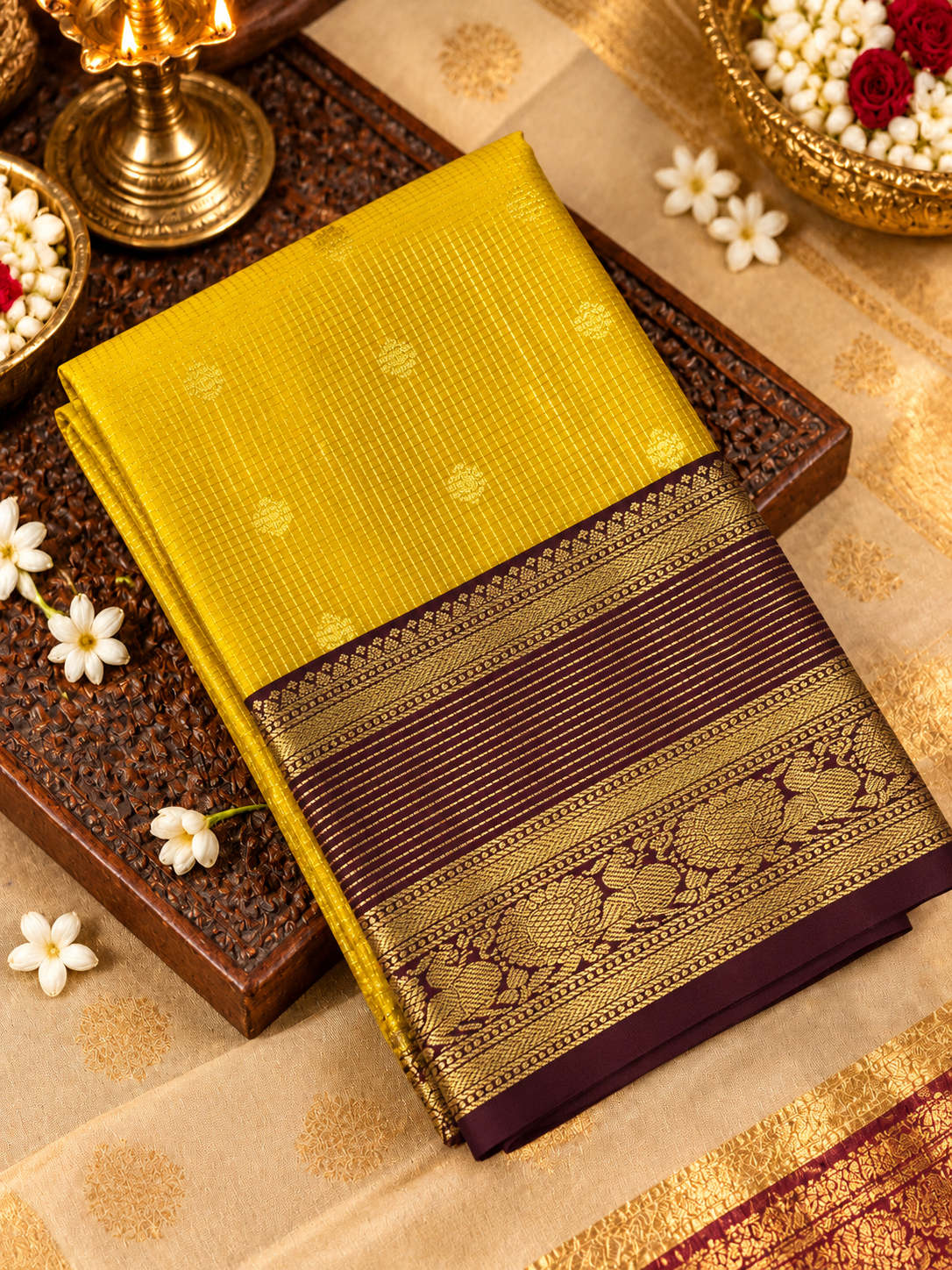 Premium Mini Kanchi Silk Saree - 902819