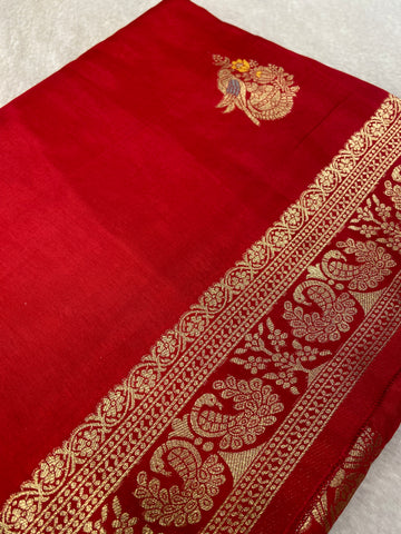Premium Crepe Satin Silk Saree❤️
