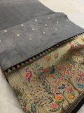 Premium Banarasi Crepe Kalamkari Saree