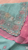 Premium Crush Organza Saree💚- 902344