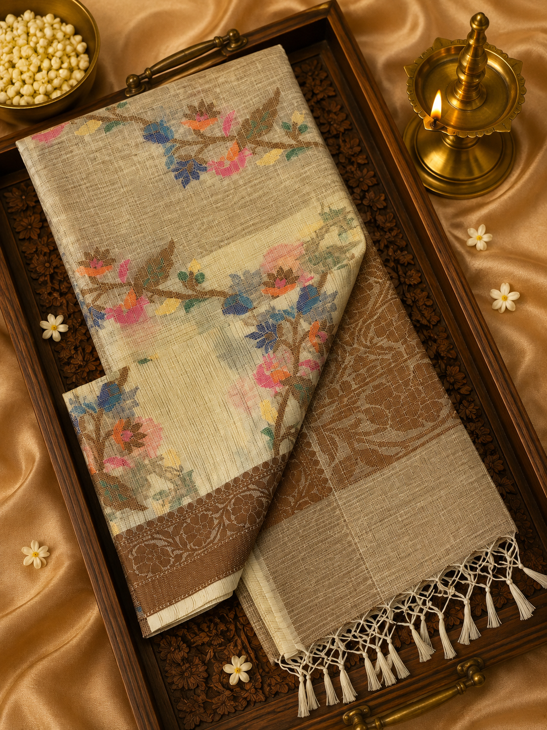 Premium Super Net Linen Saree💐