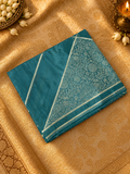 Pure Chinnon Crepe Saree🩵 - 902790