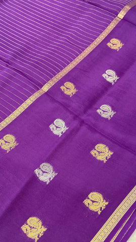 Pure Mix Semi Crepe Mysore Silke Saree