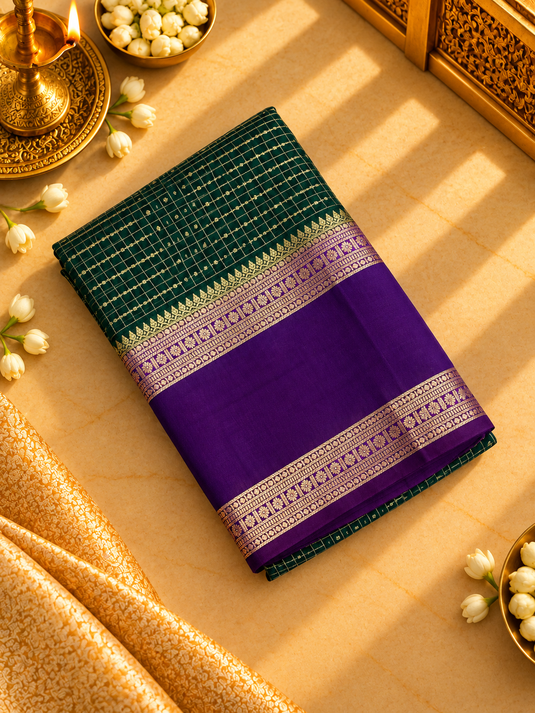 Premium Semi Chanderi Saree - 902438