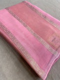 Pure Chinnon Saree- 902217 Baby pink