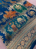 Premium Banarasi Crepe Kalamkari Saree - 902655
