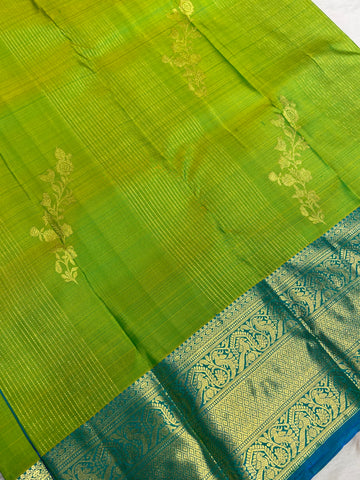 Pure 1G Zari Handloom Kanjeevaram Silk Mark Certified Saree