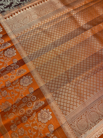 Pure Zari Handloom Kanjeevaram Silk Mark Certified Saree