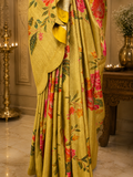Premium Banarasi Satin With Scalloped Border