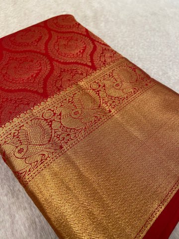 Pure Handloom Kanjeevaram Silk Mark Certified Saree