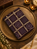 Plain body design modal silk saree with bandhini design pallu- 902263 Brown