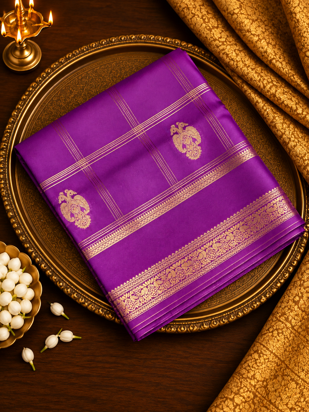 Pure Mix Crepe Mysore Silk Saree