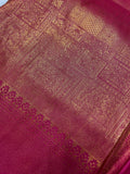Premium quality semi tissue kanjeevaram silk saree- 902695 Reddish pink