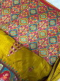 Premium Banarasi Crepe Kalamkari Saree
